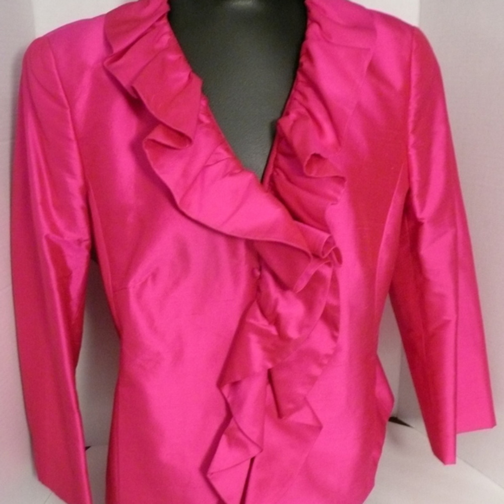 Nina Mclemore Beautiful Bright Pink Silk Jacket
